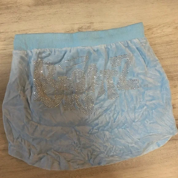 Dolls Kill x Bratz limited edition embellished Bratz blue velour skirt- NWT - Picture 3 of 15